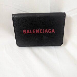 Balenciaga Black Tri-Fold Wallet